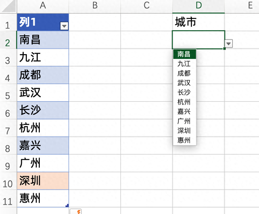excel下拉菜单怎么做,表格设置多个下拉选项(图9) excel下拉菜单怎么做,表格设置多个下拉选项(图9)