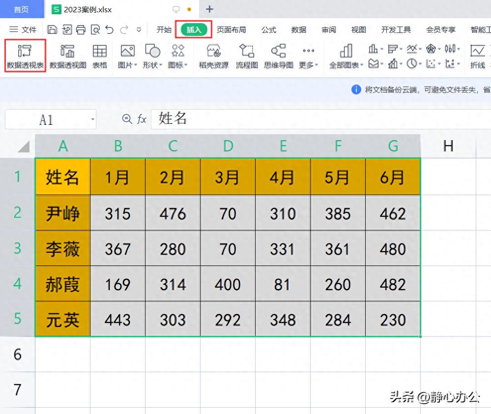 wps数据透视表怎么做汇总求和,按多个条件汇总教程(图2) wps数据透视表怎么做汇总求和,按多个条件汇总教程(图2)